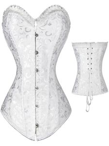 Bustiers Corsets Women039s Steampunk Spiral Steels Boned Corset Sexy Jacquard Overbust Corselet e cintura Cincher Shapewear P8724618