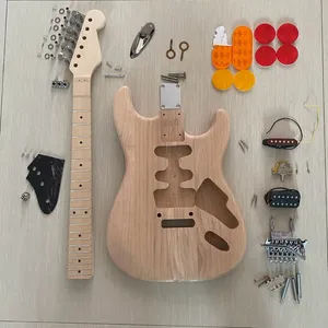 Em estoque guitarra elétrica Eddie Edward Van Halen Alder Wood Body Maple Neck, Floyd Rose Tremolo feito na China Bela Frankenstein Guitar Wood Wood Color