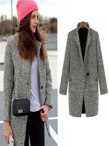 lguch women autumn coat tweed coats and jackets women windbreaker fall long blazers for women spring gray manteau femme 2012118499915