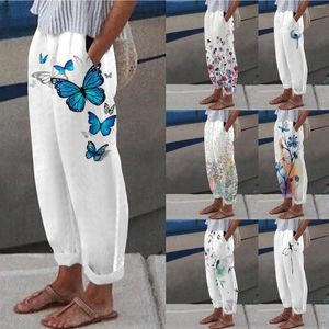 Women's Pants Trousers For Women Plus Size Spring And Summer Fashion Casual Printed Pocket Pantalon De Vestir Para Mujer