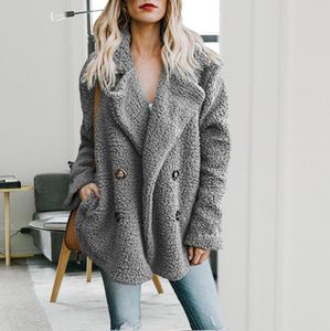 Women039s Jackets Winter Coat Women Cardigans Ladies Warm Jumper Fleece Faux Fur Coat Hoodie Outwear BLOUSON FEMME S181012044647674