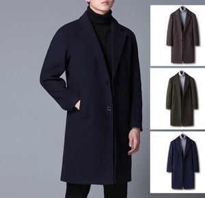 40 woollen and woollen overcoat men039s coat winter Korean youth loose men039s middle long windbreaker12093515