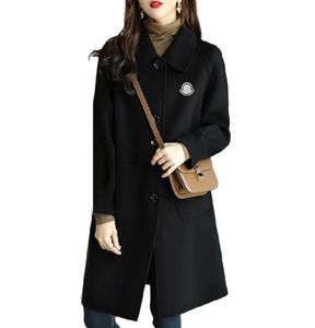 Winter Coat Women039S brett lapelbälte Pocket Wool Blended Coat Overized Long Windbreaker Wool Women039S9785947