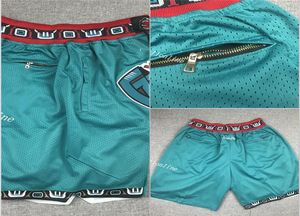 MEN039S -Team Basketball Kurzgrüne Farbe Grizzly Bear Fan039S Sport genähtes Shorts Hip Pop Elastic Taille Hosen mit Pocket5428830