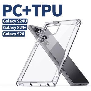Samsung S24ultra携帯電話ケースS24電話プロテクターPC TPU透明S24PLUS A55電話アクセサリー