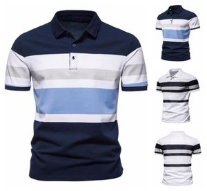 Man Polo Shirt Print Stripe Classical Pattern France Luxury Brand Seriige Cotton Blandar Europeisk design 2207199872048
