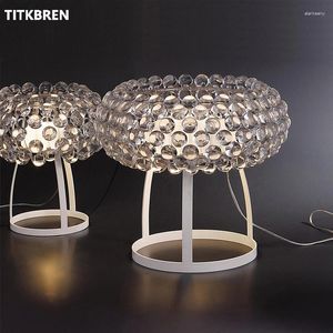 Bordslampor Modern Foscarini Caboche Ball Lamp Glass Shade Acrylic Desk Lighting Classic Design Indoor Bedroom Foyer El R7S Fixture