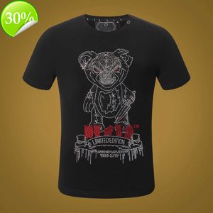 Plein-brand T-shirt Skulls Short-sleeved Tees Pp Killer Teddy Bear Tops Beach Summer Style Mens Black Pattern Party