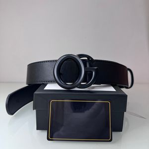 Luxury Designer Belt for Women Genuine Leather Cowhide Width 2.0cm 3.0cm 3.4cm 3.8cm Men Designe Belts black Buckle Silver Womens Waistband Cintura With Box 17 COLOR