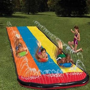 Sand Play Water Fun Summer Parents Children Outdoor Lawn Spray Surfboard Toy Game Center Backyard Uppblåsbar vatten Slid Pool Barn Vuxen Toy Gift Q240517