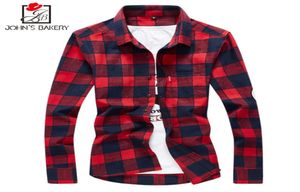 Men039sフランネル格子縞のシャツドレス2017男性カジュアルウォームソフトコンフォート長スリーブシャツ服Camisa Masculina Plusサイズ4xl9363919