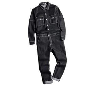 MEN039S Dżinsy kombinezon szczupły chłopak Jean Jumpsuits Spring Autumn Streetwear Dżins Dżins Joks Mężczyzna długie Pants6174945