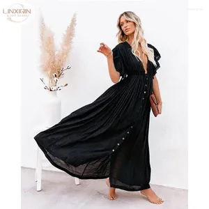 Tunik do pokrywki do kąpieli na plaży Ups Poliester Dress Women Beachwear Bikini Up Saida de Praia