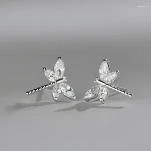 Stud Earrings Fashion Dragonfly Are Not Allergic Exquisite Crystal Elegant Women Wedding Jewelry Accessories