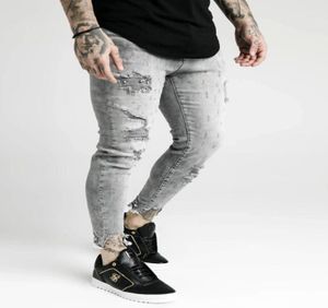 Men039s Jeans SikSilk Cropped Slim Fit Gray0123456785767764