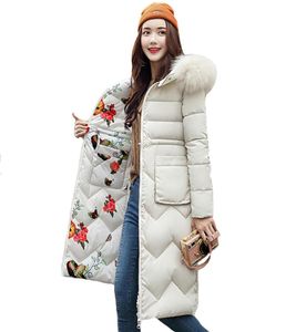 Both Two Sides Can Be Wore 2019 Women Winter Jacket New Arrival With Fur Hooded Long Coat Cotton Padded Warm Parka Womens Parkas4146694