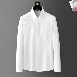 Mens Shirts Top horse Embroidery blouse Long Sleeve Solid Color Slim Fit Casual Business clothing Long-sleeved shirt Printed shirt z31
