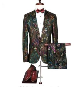 Jacketpantvest 2018 Autumn Men039sスーツスリムフィットファッションカジュアルウェディングドレススーツ男ビジネスメンコートブレザープラスサイズe2082809