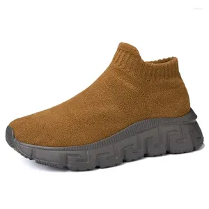 Casual Shoes Men Winter Slip-on High Tops Women Sneakers Brand Fashion Breathable Men's Leisure Sock Female Tennis Trainers Large
