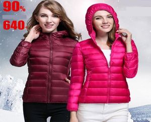 New down jacket plus size women clothing thin hooded designer coats short slim parkas canada down jacket coat Korean jackets for w3481162