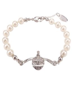 Bransoletę Bransoletki Saturn Warstwa Pearl Queen z logo homara designerska luksusowa bransoletki cjeeweler bijoux dla męskich damskich 8395371