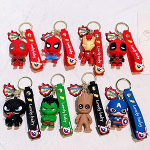 Keychains Frau Designer Keyring für Frauen Accessoires Cartoon Figur Anime Taekwondo Schnalle Car Key Chain Herren Kreative Silikonfigur Schlüsselkette Anhänger 043