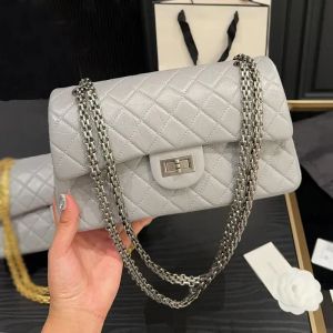 مصمم فرنسي كلاسيكي 2.55 سلسلة Crossbody حقيبة عالية الجودة أزياء الأزياء الأكياس الكتف أكياس الكتف حقيبة يد مزدوجة خطاب جلد فاخر حقيبة الساتلية الإبط 25