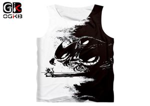 Polyester Man New Loose Black and White 3D Printed Funny Summer Sleeveless Big Size Men039s Tank Top 5XL2986075