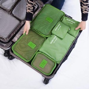 Storage Bags 6 Pcs/lot Waterproof Travel Bag Set Organizer Packing Cube Clothes Underwear Bra For Trave