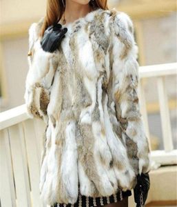 Ethel Anderson Real Farm Fur Coat Women Listred Jacket Luxury Parkas Casamento 68cm11158811