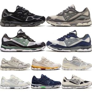 2024 Top Gel NYC Marathon Running Shoes Designer Oatgryn Betong Navy Steel Obsidian Grey Cream White Black Ivy Outdoor Trail Sneakers Storlek 36-45 D88 46