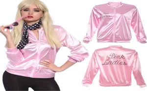 Cały 2017 Nowy Halloween Pink Bluzy Lady Retro Kurtka kobiet fantazyjna sukienka Costume Cheerleader Women Pink Autumn Clothing9662986