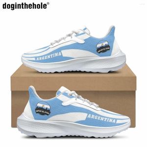 Sapatos casuais DoginThehole feminino tênis feminino bandeira argentina tênis de treinamento de basquete resistente a roupas esportivas ao ar livre