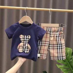 Baby Clothing Sets 2pcs Children Tracksuits Summer Solid Kids Shorts T-shirts Set Toddler Boy Clothes Suits Girl Outfits 1-10T