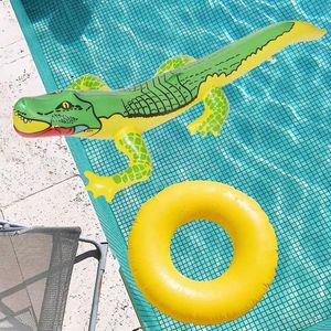 Piscina de areia divertida 2pcs piscina pvc brinquedos de água divertidos brinquedos crocodilo infláveis balões de crocodilo inflável Q240517