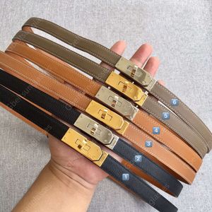 Designer Belt Luxurys Womens Belts Ceintures De Designer Genuine Leather Gold Silver Buckle Width 1.8cm Mini Fashion Belt Adjustable for Jeans Dress