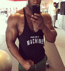Men039S TANK TOPS MENS GYMS STRINGER TOP Fitness Vest Canotta Bodybuilding Clothing Muscle Tanks Singlet Cotton Workout Sleevel7727639