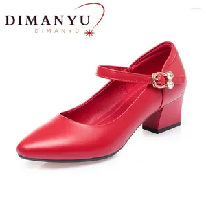 Scarpe eleganti Dimanyu Women Office di grandi dimensioni 41 42 43 Primavera Volina Volina pendolare Rotonda Rotonda in bocca poco profonda