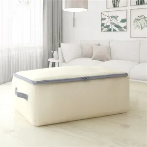 Storage Bags Thicken Oxford Cloth Bag Closet Organizer Home Quilt Sock Box With Window Foldable Tidy Case Toys