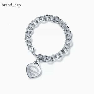 tiffanyjewelry armband designer för kvinnor klassisk t hem sterling silver hjärtarmband helt ny diamant pil pile kärlek hänge armband modehandkläder