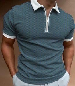 Designer mens plus size 3xl 2xl polos zipper business polos T Shirt fashion Men039s TShirts printed polo shirt2380557