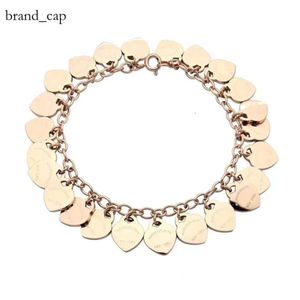 Tiffanyjewelry Bracelets Designer Chain Bracelet Luxury Múltiplo de pulseira cardíaca para mulheres aço inoxidável Casais Cadeia na mão Jóias Presentes
