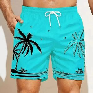 Sport -Shorts Männer Kokosnussbaum Beach Badeanzüge Herren Kleidung 3D bedrucktes Freizeithosen Anlegst 240513
