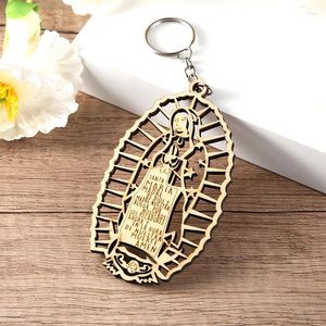 Party Favor Baptism Our Lady Of Guadalupe Wood Design Keychain Favors For Boy Or Girl Recuerdos Para Bautizo Christening Llavero