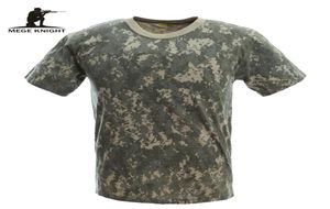 Mege военный камуфляж дышащий боевой футболист Men Men Summer Cotton Cotmer Army Camo Camp Tees 2204208140361