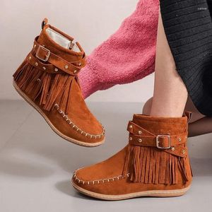 Boots 2024 Winter Modern Flat With Low Large Size 43 Shoes For Women Stylish Comfort Cowboy Ladies Botas De Mujer