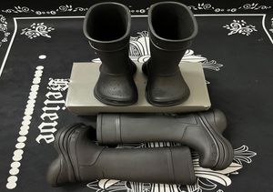 مصمم نساء أحذية التمهيد المطر شتاء منصة Rainboots منصة الكاحل على نصف اللون الأسود الأسود الأخضر في الهواء الطلق الحجم الفاخر 35-421871684