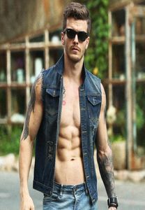 MEN039S VESTS 2021 МУЖОННЫЕ РУКОВОДНЫЕ ДЖОНЕЙ ДЖУТКА МУЖЧИНА негабаритные 6xl Blue Black Denim Vest Cowboy Coaistecoat6712183