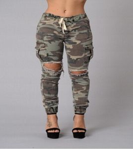 2018 Fashion Camo Denim Skinny Jeans Woman Camouflage Jeans Slim Big Hole Pant Plus Size SXL8276164