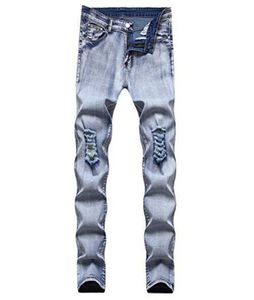 Men039S Jeans Clearance Man Male Ripped Draped Biker Knee Pleated Ankle Zipper Brand Slim Fit Destruded Mager Jean9788815
